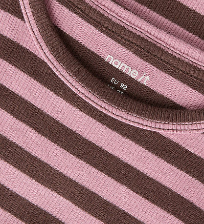 Name It Bluse - Rib - Noos - NmnBanio - French Roast/Lilas