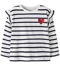 Name It Bluse - Noos - NmfTovelina - Bright White/Dark Sapphire 