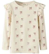 Lil Atelier Bluse - Rib - Slim - Noos - NmfGavo - Turtledove/Bow