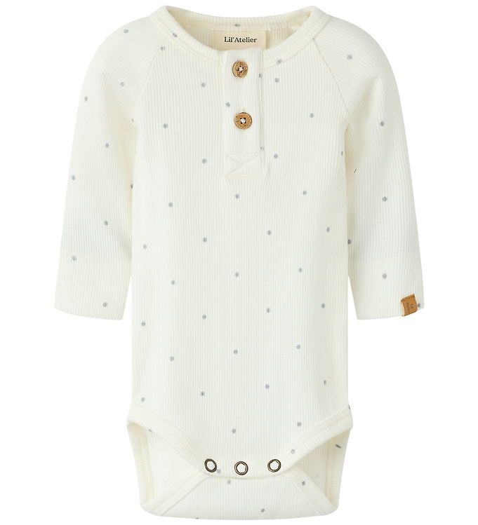 Lil' Atelier Gago Kip Langærmet Slim Body - Coconut Milk - 56