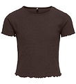 Kids Only T-shirt - Noos - Rib - KogNella - Coffee Bean
