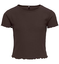 Kids Only T-shirt - Noos - Rib - KogNella - Coffee Bean