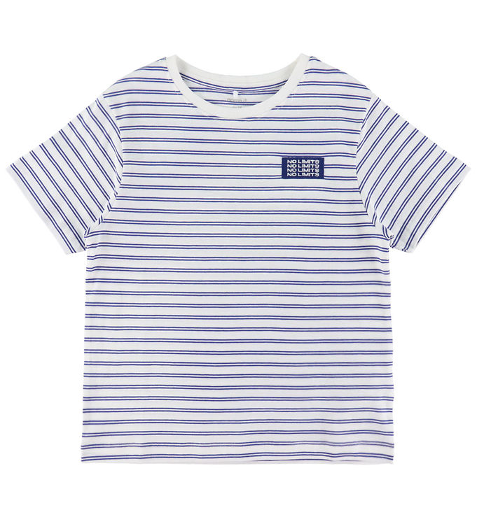 Name It T-shirt - NkmKristian - Wispy Clouds/Deep Ultramarine