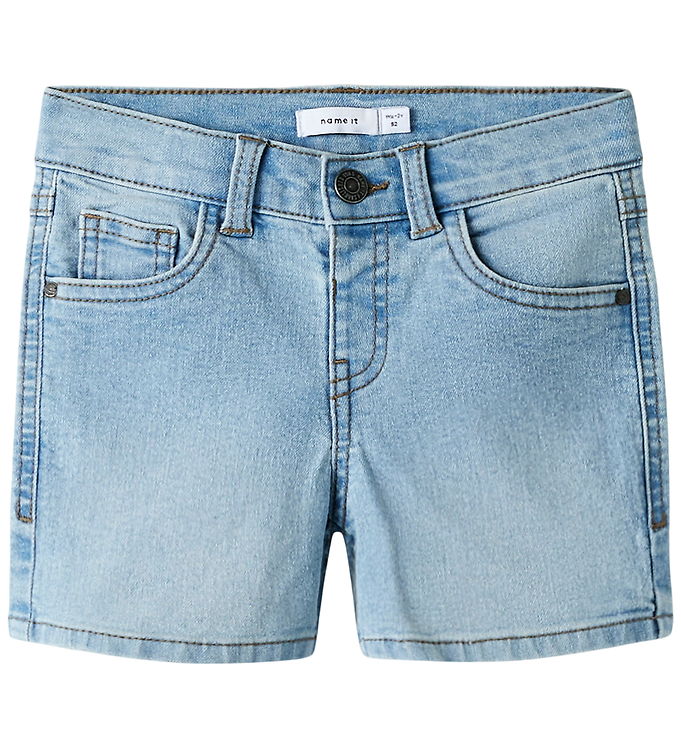 NAME IT Brede Shorts Rose Light Blue Denim