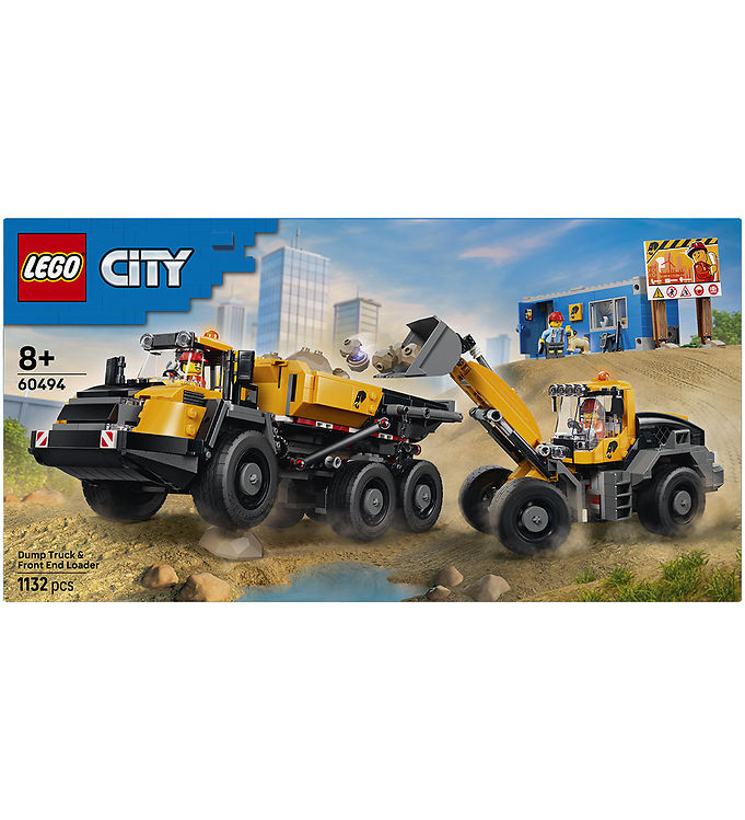 LEGO® City - Frontlæsser Og Lastbil Med Tippelad 60494 - 1132 De