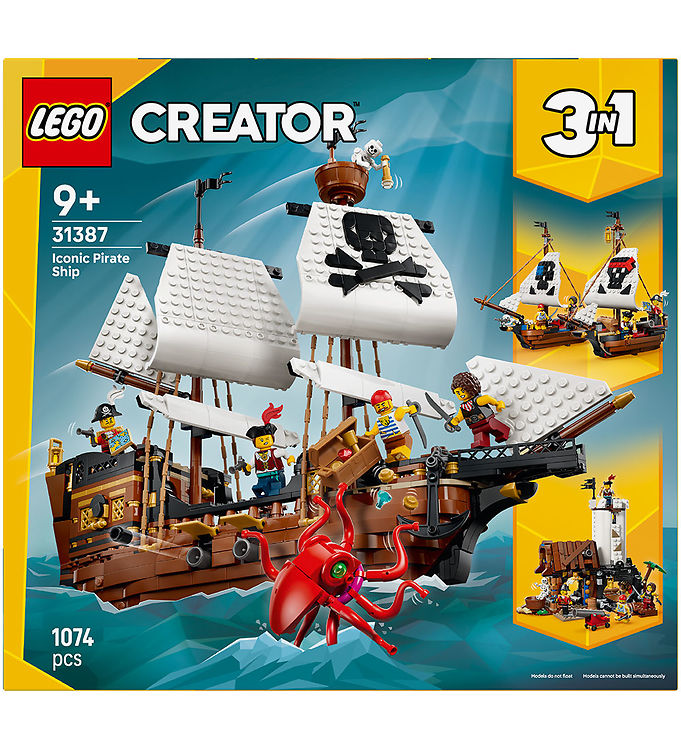 LEGO® Creator - 3-i-1 Ikonisk Piratskib 31387 - 1074 Dele