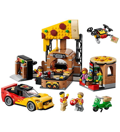 LEGO® City - Pizzeria Med Udbringningsfartøjer 60496 - 494 Dele