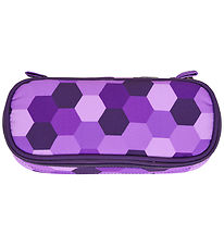 Jeva Pencil Case - Box - Purple Cubes