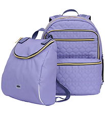 Jeva School Backpack - Square - Lavender Quilt