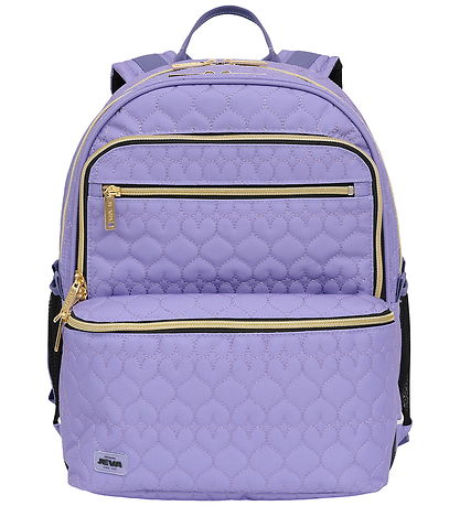 Jeva School Backpack - Square - Lavender Quilt