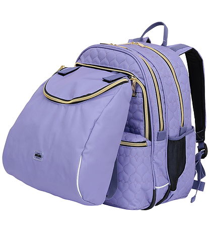 Jeva School Backpack - Square - Lavender Quilt