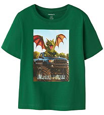 Name It T-shirt - NmmVoto - Verdant Green m. Print