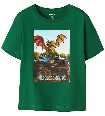 Name It T-shirt - NmmVoto - Verdant Green m. Print