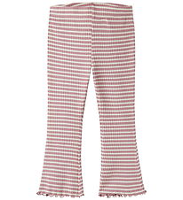 Name It Leggings - Rib - Flare - NmfVemma - Lilas/White