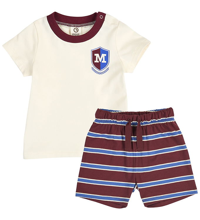 Müsli Shortssæt - Clubhouse - Russet/Azure Blue/Tofu