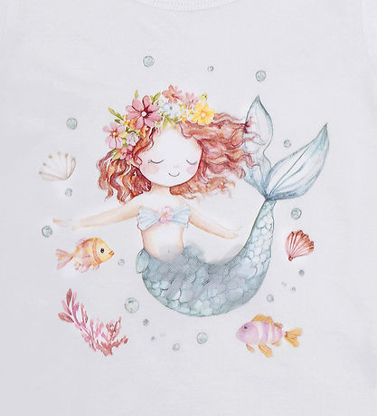 Hust and Claire T-shirt - Alma - Hvid m. Havfrue