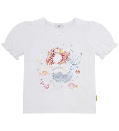 Hust and Claire T-shirt - Alma - Hvid m. Havfrue