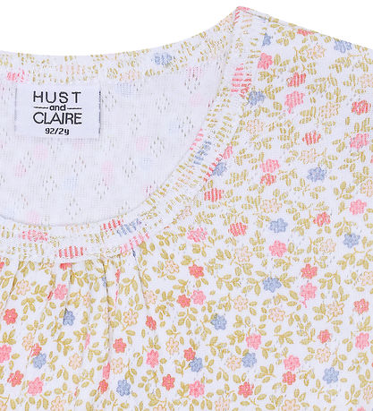 Hust and Claire Kjole - Donna - Hvid m. Blomster