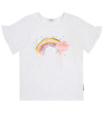 Hust and Claire T-shirt - Alma - Hvid m. Regnbue
