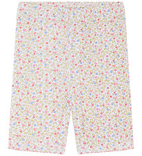 Hust and Claire Cykelshorts - Lilian - Hvid m. Blomster