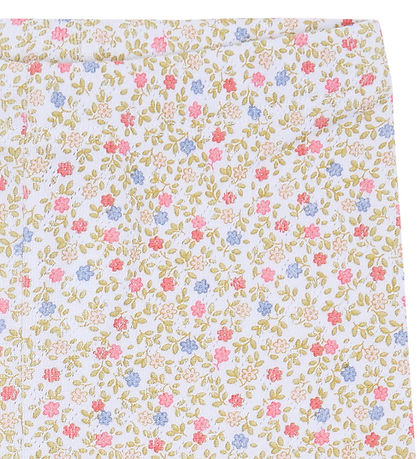 Hust and Claire Cykelshorts - Lilian - Hvid m. Blomster