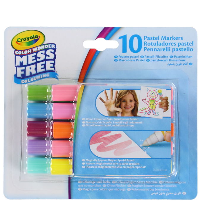 Crayola Color Wonder Pastel Mini Markers 10 Pcs