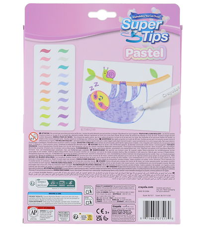 Crayola Tusser - 20-pak - Supertips Pastel Washable Markers