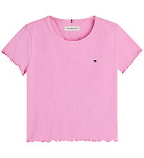 Tommy Hilfiger T-Shirt - Rib Top - Pink Daisy