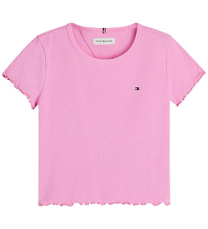 Tommy Hilfiger T-Shirt - Rib Top - Pink Daisy