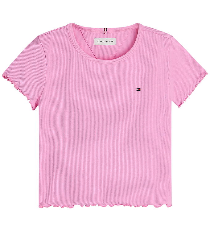 Tommy Hilfiger T-Shirt - Rib Top - Pink Daisy