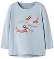 Name It Bluse - NmfVix - Subdued Blue/Sausage Dogs