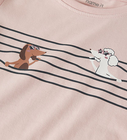 Name It Bluse - NmfVix - Lotus/Stripe Dogs