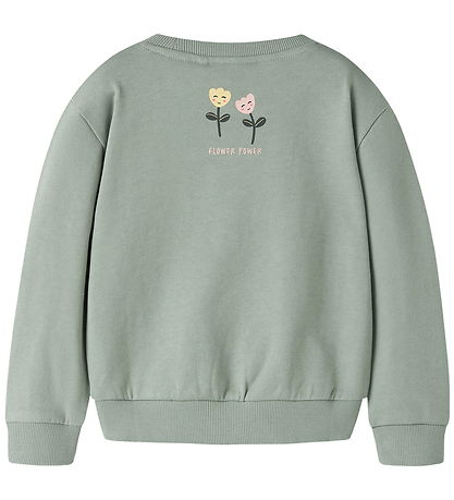 Name It Sweatshirt - NmfVasacha - Green Milieu/Flower Power