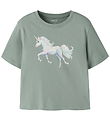 Name It T-shirt - NmfVotea - Green Milieu/Unicorn