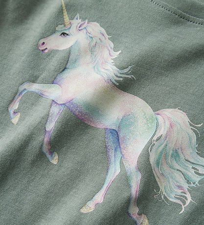 Name It T-shirt - NmfVotea - Green Milieu/Unicorn