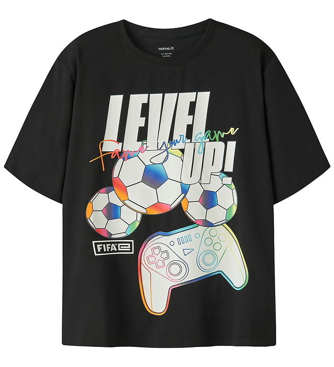 Name It T-shirt - NkmJump - FIFA - Black