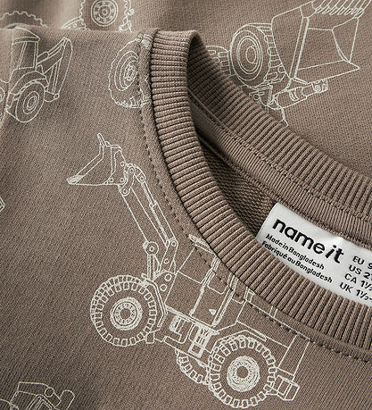 Name It Sweatshirt - NmmVaron - Noos - AOP - Fossil