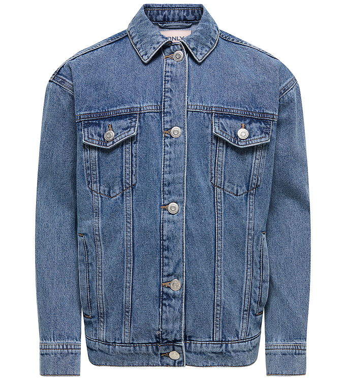 Kids Only Denimjakke - KogOcean - Oversize - Medium Blue Denim