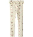 Lil Atelier Leggings - NmfGavo - Rib - Noos - Turtledove/Bow