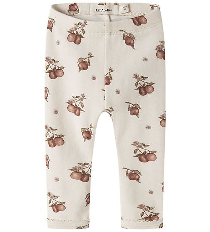 Lil Atelier Leggings - NbfGayo -  Turtledove/Apple