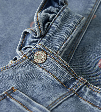 Name It Denimkjole - NmfFaith - AOP - Medium Blue Denim/Bow