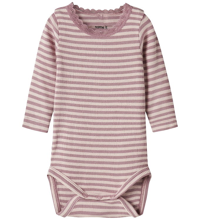 Name It Kardia Lotus - Baby Body - Hvid/Pink - 56