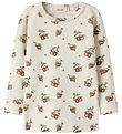 Lil Atelier Bluse - Slim - NmfGayo - Turtledove/Apples