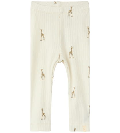 Lil Atelier Leggings - Slim - NbnGavo - Turtledove/Giraffe