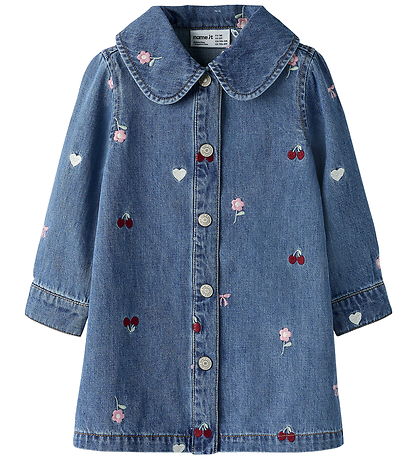 Name it Kjole - NmfEmily - Medium Blue Denim/EMB