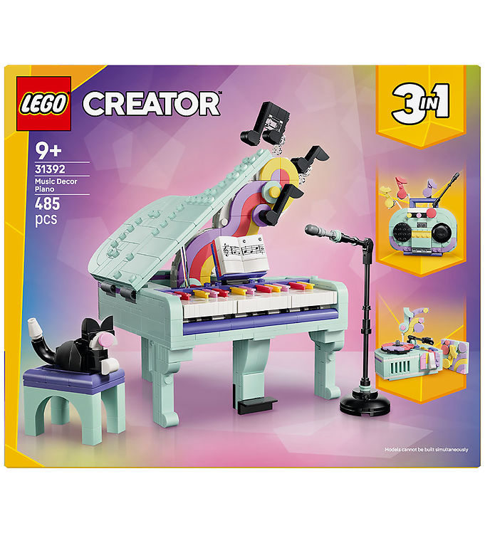 LEGO® Creator - 3-i-1 Musikpynt: Klaver Med Kat 31392 - 485 Dele
