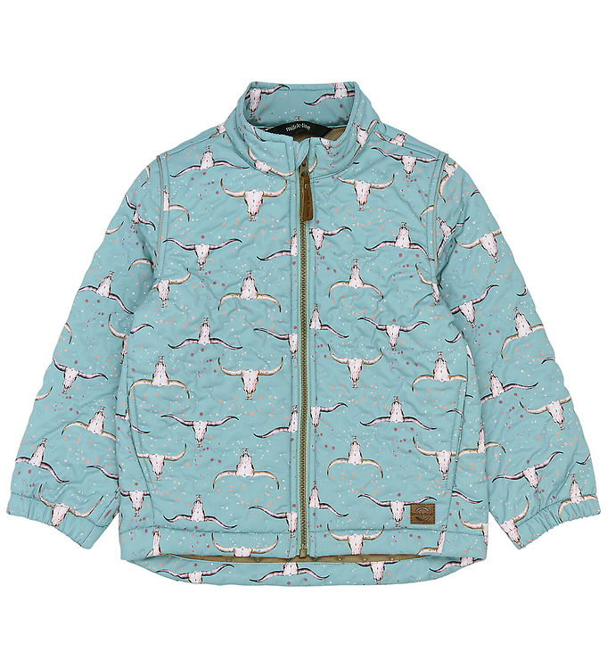 Mikk-Line Termojakke - AOP - Stone Blue