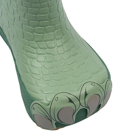 Mikk-Line Gummistøvler - Barfood - Wellies Dragon - Green Milieu