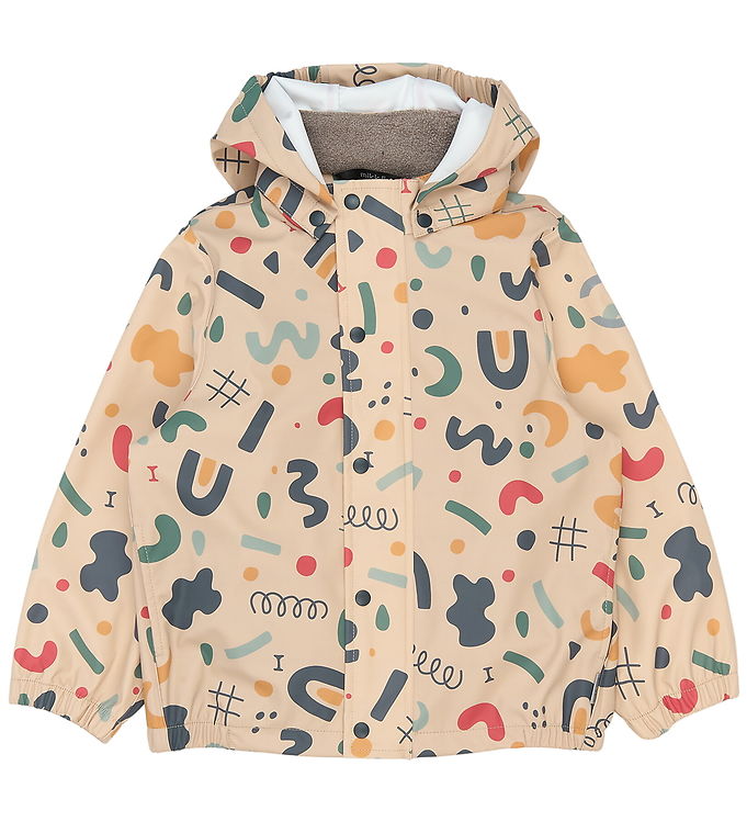 Mikk-Line Regnjakke - PU - Recycled - AOP - Retro