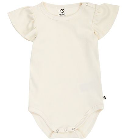 Müsli Body k/æ - Rib - Cozy Me Frill - 2-pak - Tofu/Prim Rose